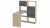 Стол письменный тип 7 Дуб Сонома/Графит Серый