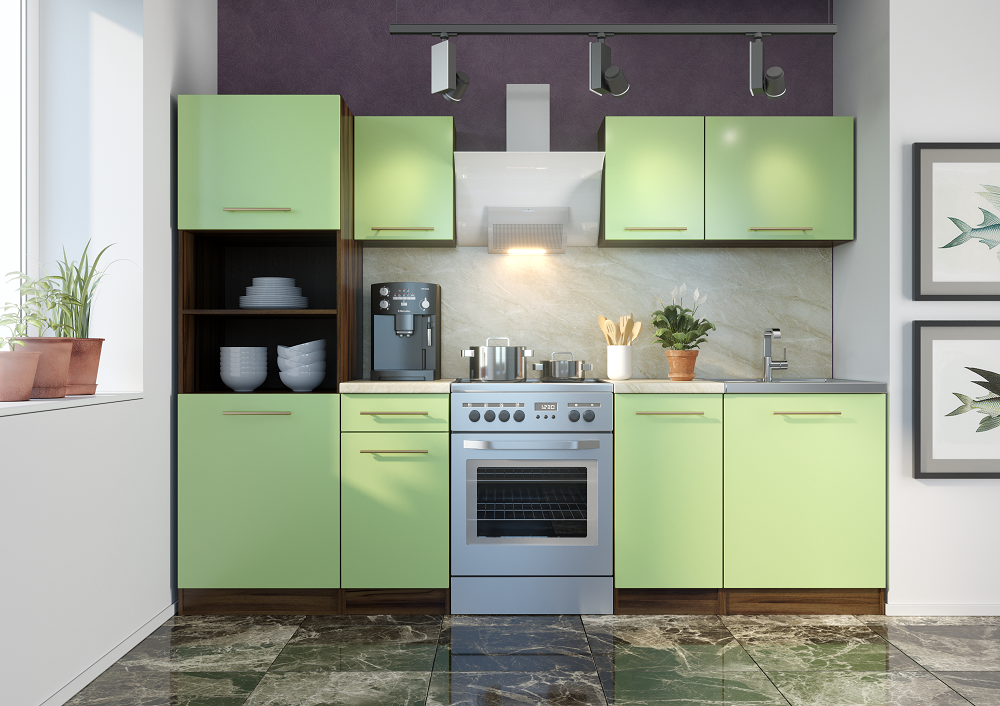 Фран 3. Кухня Барбара 3. Зеленая кухня. Кухня в салатовом цвете. Кухонный гарнитур зеленый.