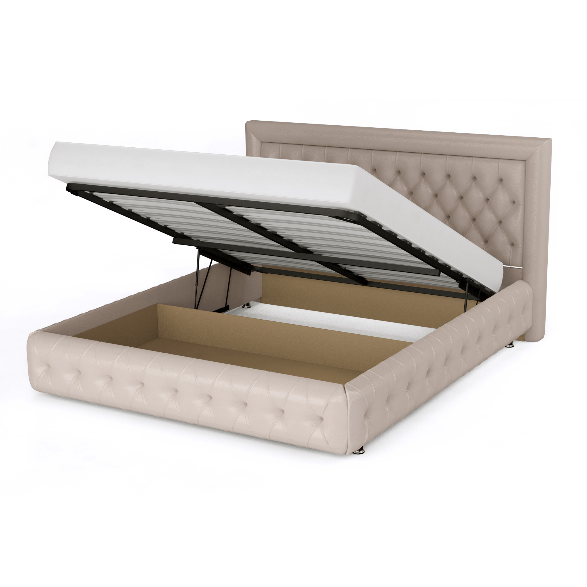 двуспальные кровати с подъемным механизмом и ящиком для белья