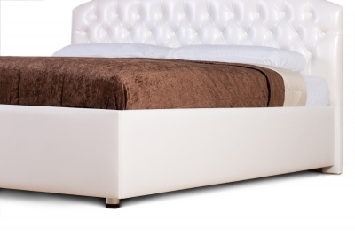 Кровать «Пальмира» (Амели) с ПМ на 1600 белая