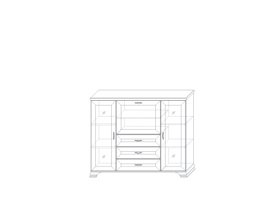 шкаф низкий (2 стеклодвери) «Сиена»