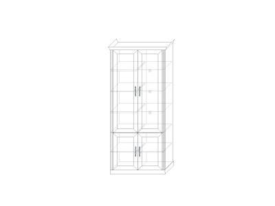 шкаф 4-х дверный (1 стеклодверь) «Венето»
