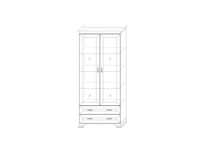 шкаф (2 стеклодвери) «Сиена»