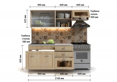 Кухонный гарнитур «Ева-1»