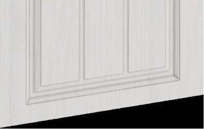 Шкаф напольный с двумя дверями 600 «Лина» (Белый/Белый)