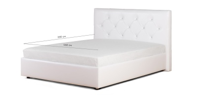 Кровать «Монблан» (Марсель) с ПМ на 1600 белая