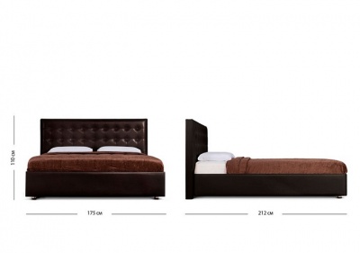 Кровать «Ла Скала» (Адель) на 1600 коричневая
