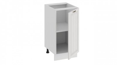 Шкаф напольный с одной дверью 400 «Лина» (Белый/Белый)